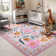 Kaldi Washable American Country Floral Rug Vintage Farmhouse Style Floor Mat