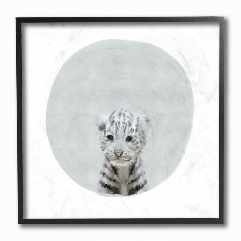 Décoration murale Serna, H 12 po x l 12 po x P 1,5 po, Giclée encadrée noir minuit