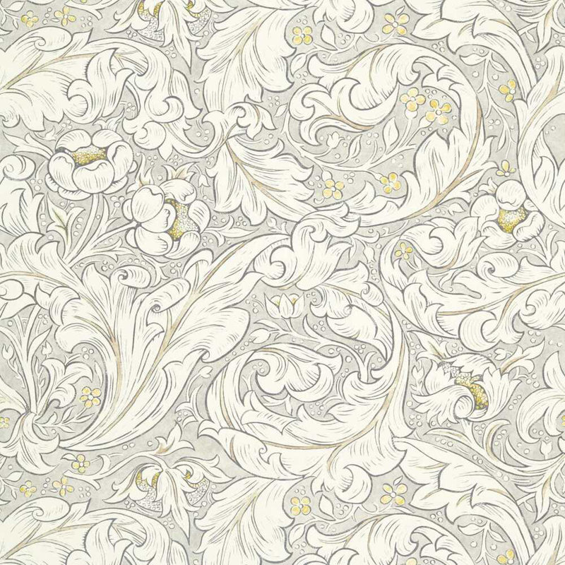 Pure Bachelors Button Fabric, Horned Poppy Gray
