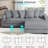 4-Piece Upholstered Modern Modular Sofa-1018353870