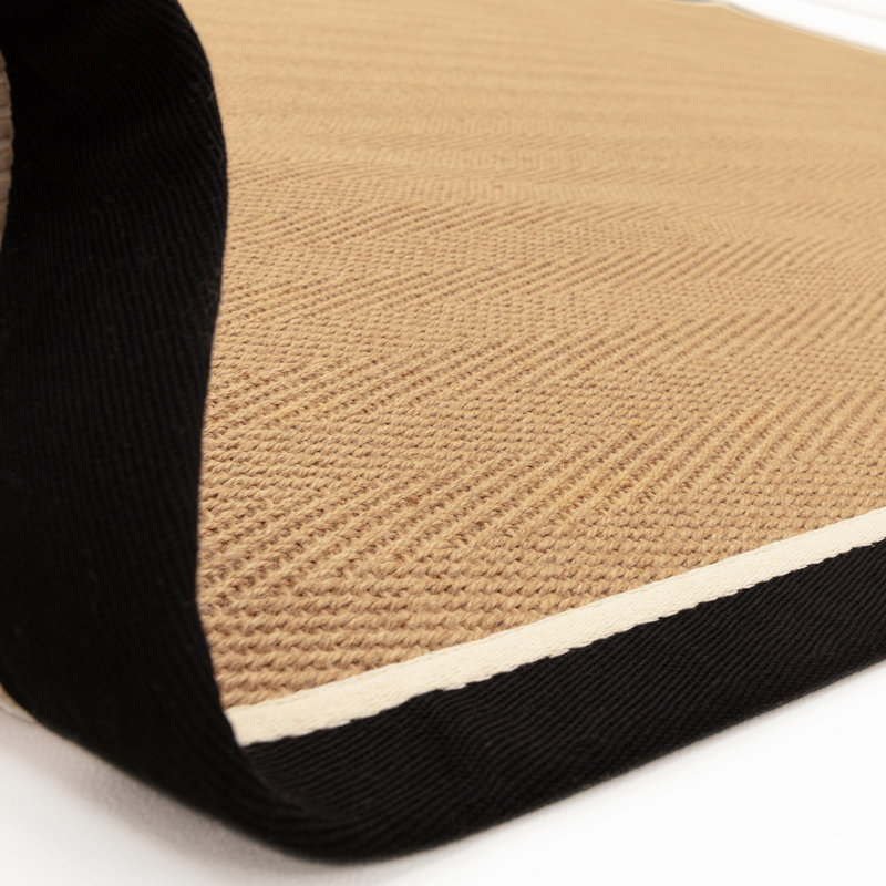Stair Runner Sadina Herringbone, Charcoal Cream, Stair Runner 67 x 600 cm