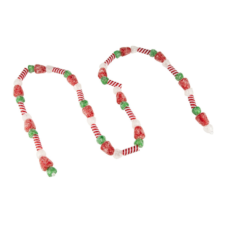 Guirlande de Noël 4 pi Faux Gum Drop Candy and Peppermint