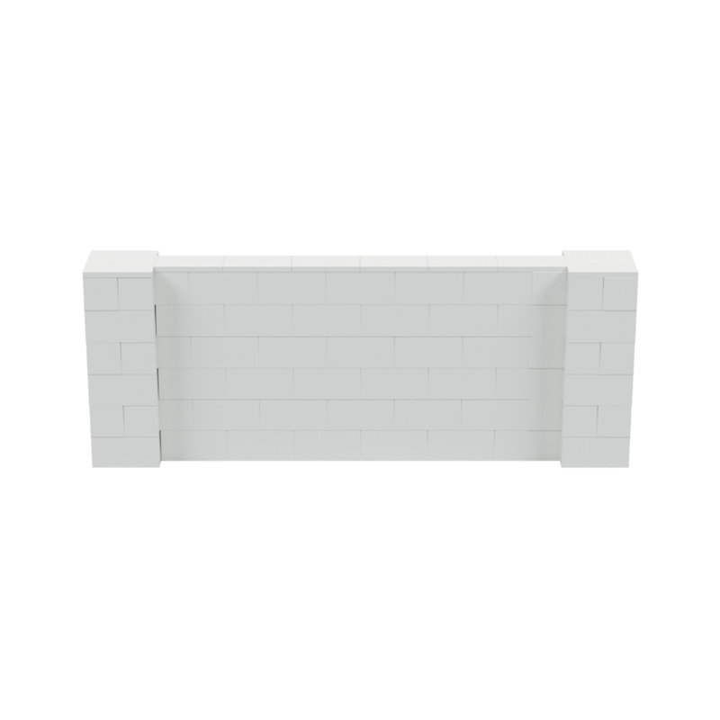 Ensemble mural pour poney Everblock, H 36 po x l 96 po x P 12 po, Translucide