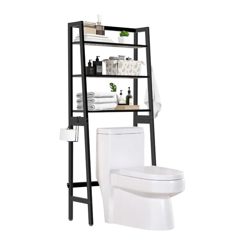 Bamboo Over The Toilet Storage Cabinet, Black