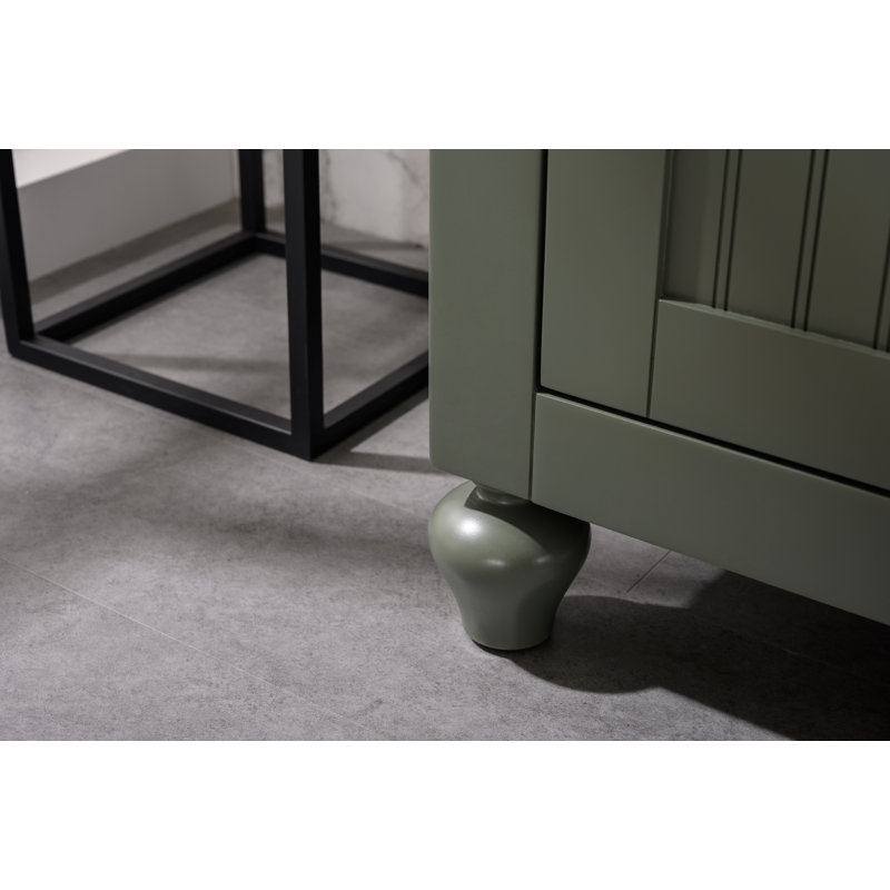 Ensemble de meuble-lavabo simple 31 po Mance, Étain, vert