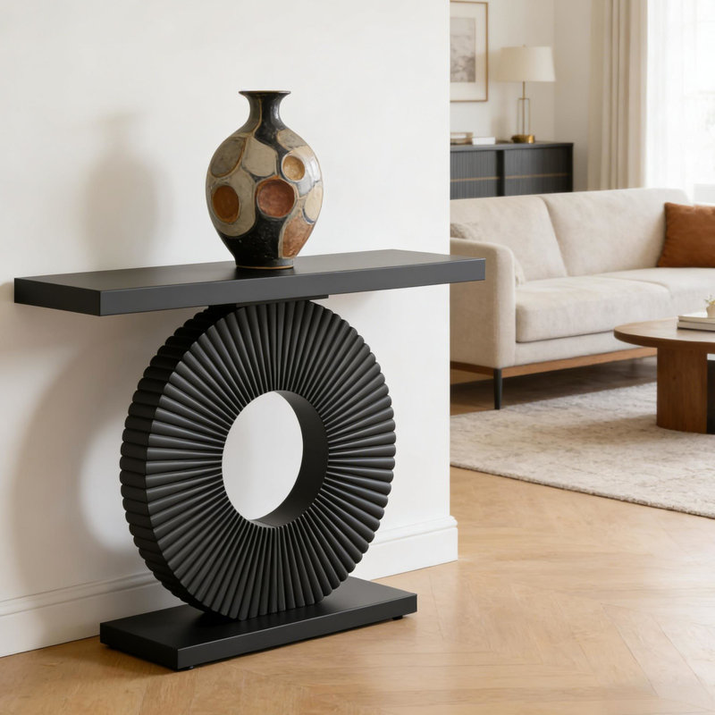 Élégante table de canapé, console en bois