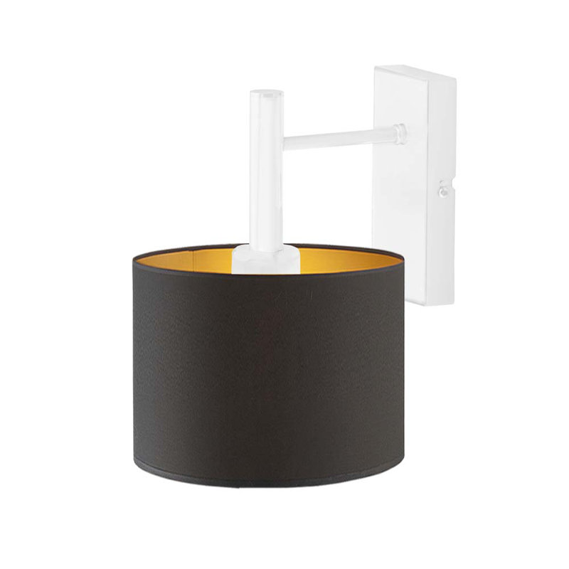 Kraig Steel Armed Sconce, Black, White