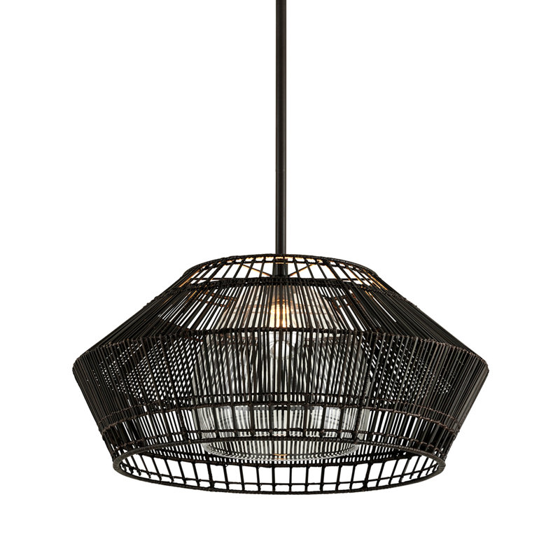 Luminaire suspendu géométrique 1 lumière Hunters Point, H 14,5 po x l 28 po x P 28 po