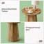 Table basse en bois, petite table de bout, table d'appoint, table de lecture ronde