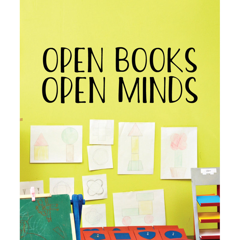 Décalcomanie murale à l’esprit ouverte open books