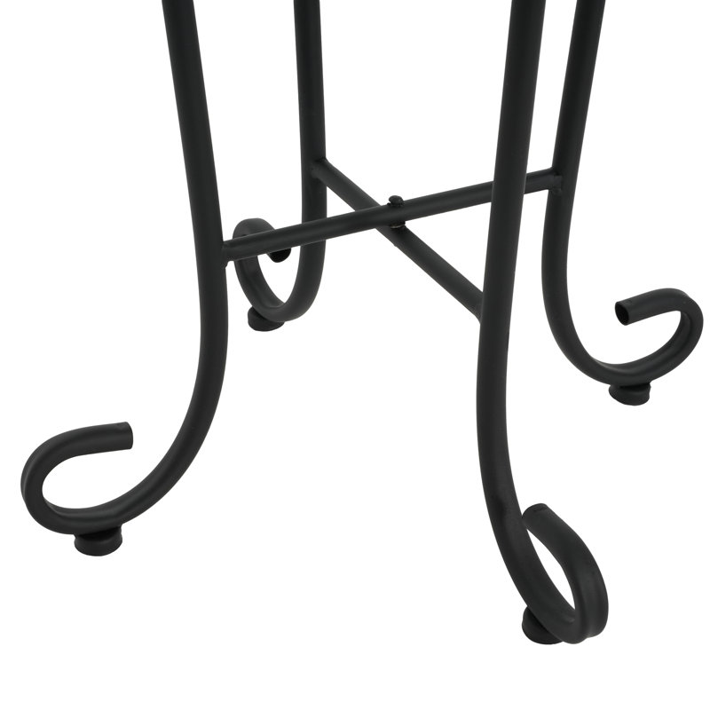 Table d'appoint de patio, Bleu / Noir