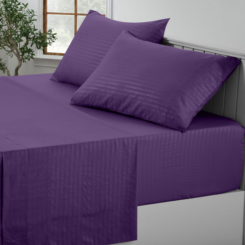Lux Decor Collection Brushed Microfiber Sheet Set with Fitted Flat Sheets & Pillowcase, King Sheet Set with 2 Pillowcases