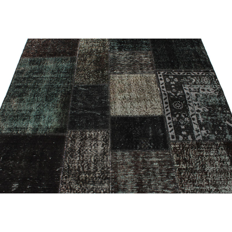 Tapis turc noir et gris 6 x 8