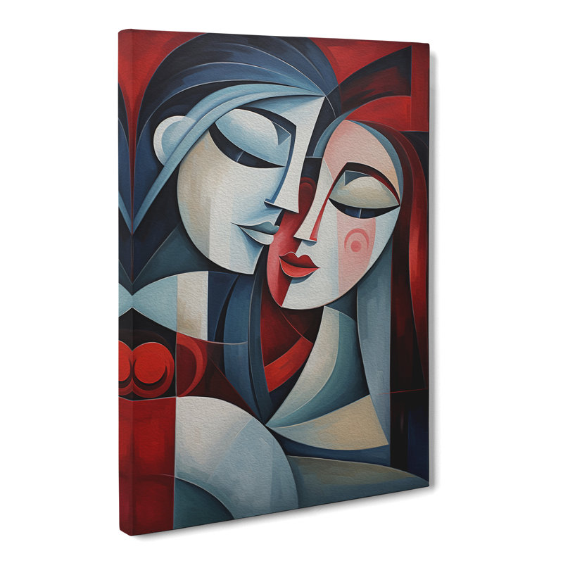 Lovers Cubism No.4 - Wrapped Canvas, 76cm H x 50cm W x 3cm D