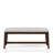 Backless Upholstered Dining Bench Mid-Century Seating