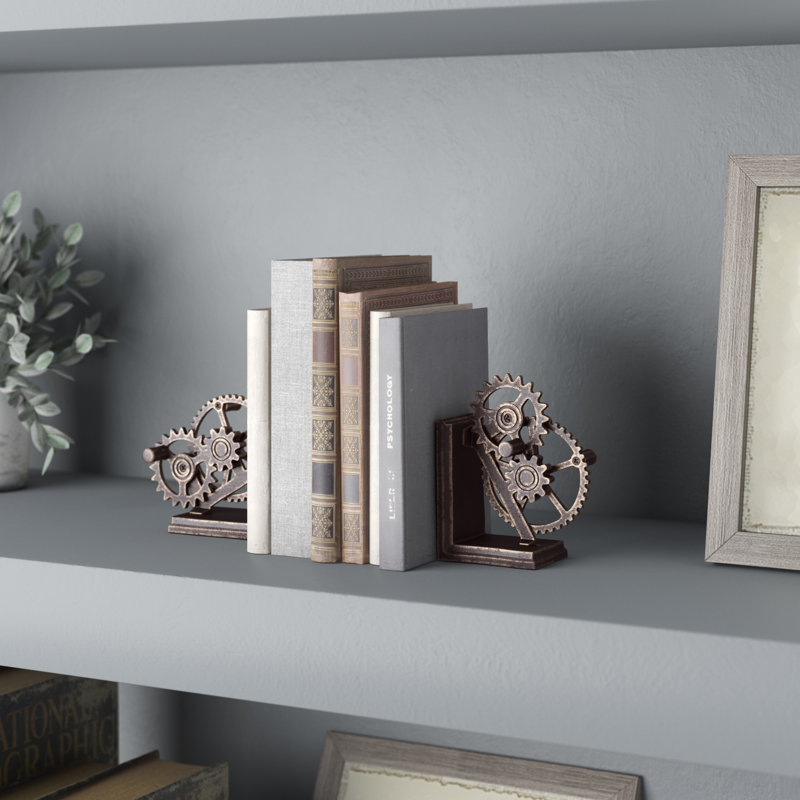 Serre-livres en fer Industrial Gear
