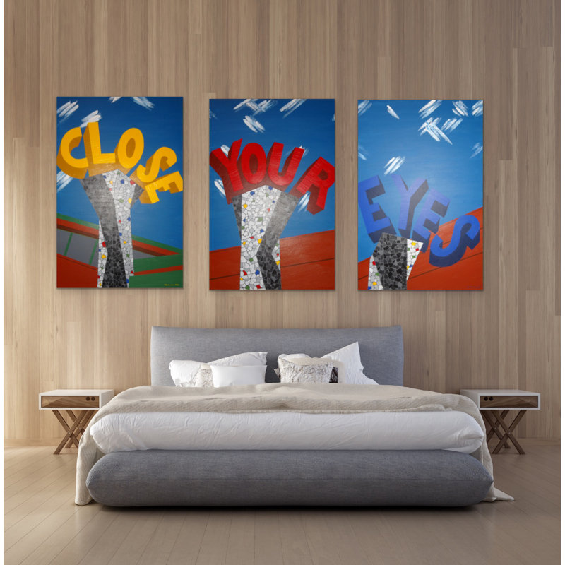 Close Your Eyes Painting by Eddie Bruckner