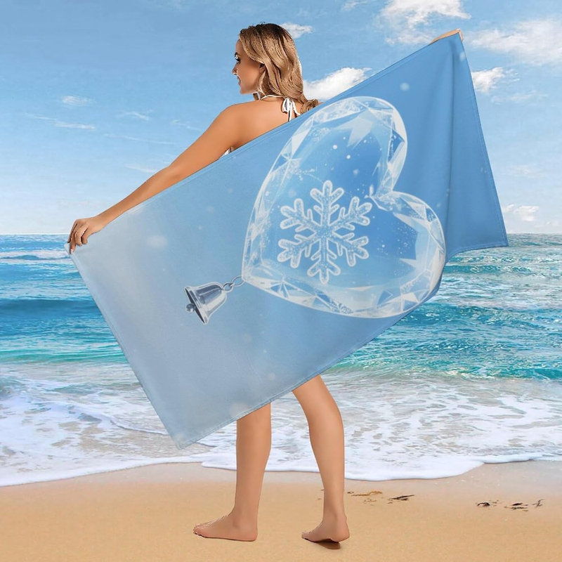 Serviette de plage en microfibre à séchage rapide, 30 x 60 po