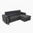 Pull-Out Sofa Bed L-Shape Sectional Sofa with Adjustable Headrest, Wireless Charging