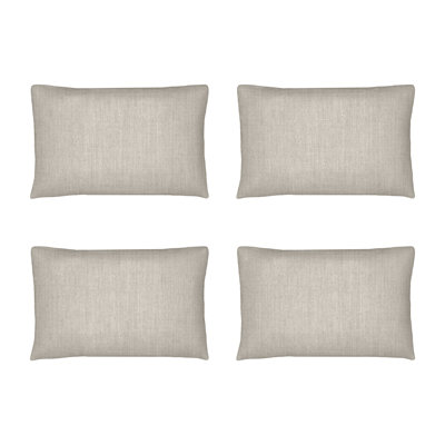 Ensemble de 4 coussins décoratifs Sunbrella, coussins décoratifs rectangulaires pour l'extérieur 12 po x 18 po
