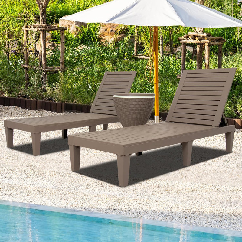 Sharrie Outdoor Metal Chaise Lounge