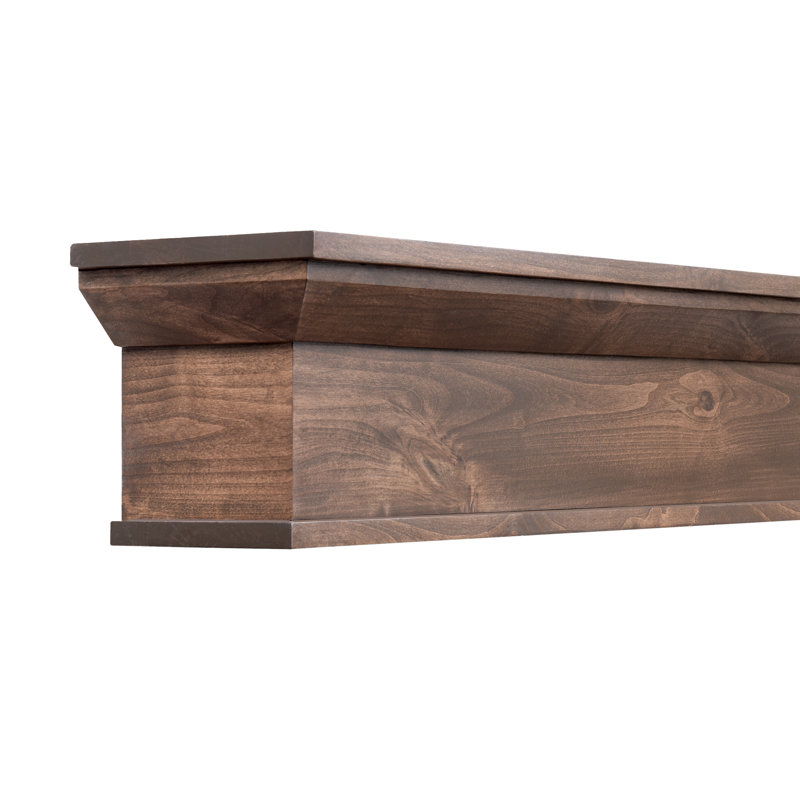 Hiromichi Fireplace Mantel, 72", Brown Wood