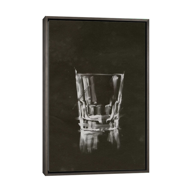 "Crystal Bar VI" par Ethan Harper, reproduction d’art, H 40 po x l 26 po x P 1,5 po, Toile encadrée de bois rustique foncé