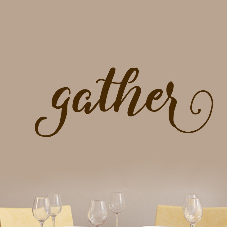 Text & Numbers Non-Wall Damaging Wall Decal, Brown