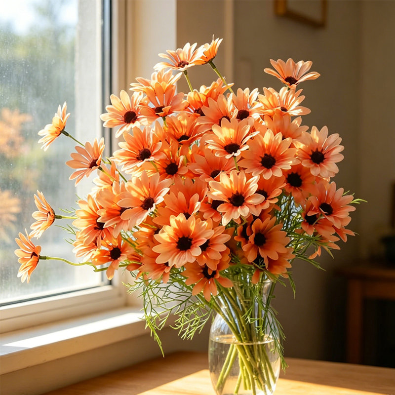 20 pièces de décoration de vase en forme de camomille, Red