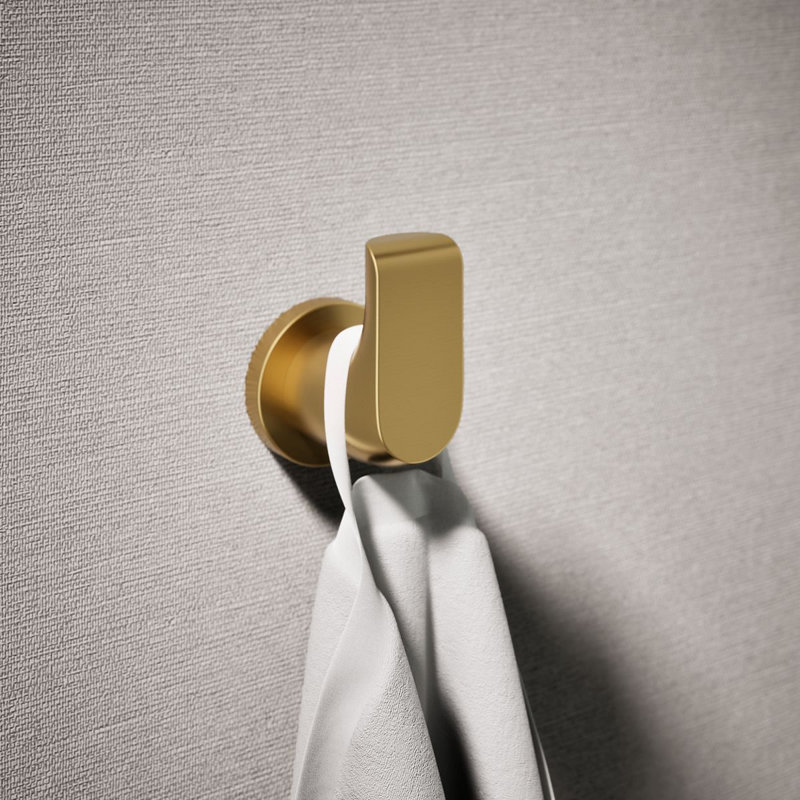 Avid® Robe Hook, Vibrant Brushed Moderne Brass