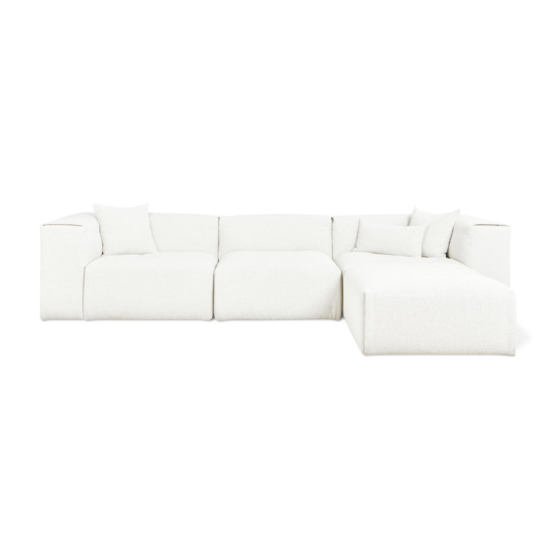 Nest Modular 4-PC Sectional, Bone Boucle