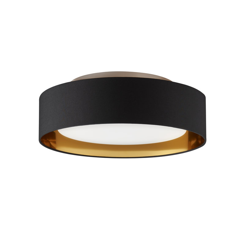 Redbad Flush Mount, Black/Gold