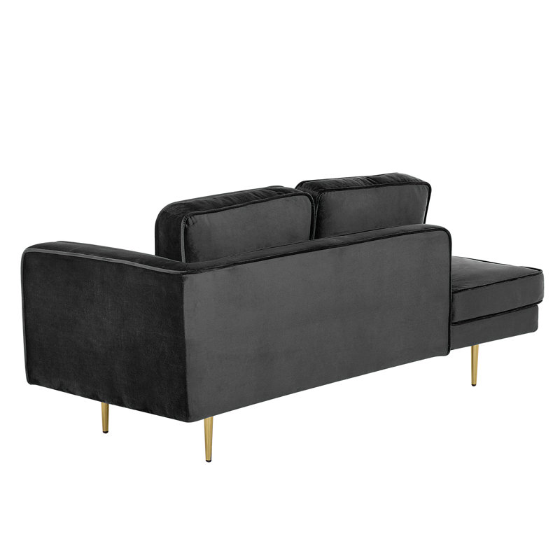 Astra Velvet Chaise Lounge, Right-Arm Chaise