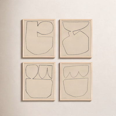 Freya " Outlines 5-8, Set of 4 " Print by Michael Kempen
