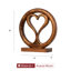 Sculpture en bois fabriquée à la main en forme de cœur