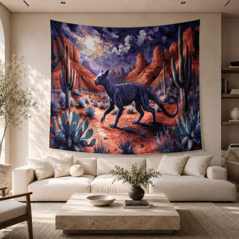 Tapisserie murale «Southwestern Animals» Chupacabra 13, 26 po x 36 po
