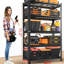 Support de rangement en métal à 5 couches avec une charge de 2000 livres, tablettes réglables pour les garages, les grandes surfaces et les gymnases, noir, limite de poids à installation rapide, entrepôts, salles de magasinage, configuration simple
