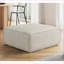 Canapé modulaire avec repose-pieds modulaire de 118 pouces pour le salon | Crème | Mousse haute densité
