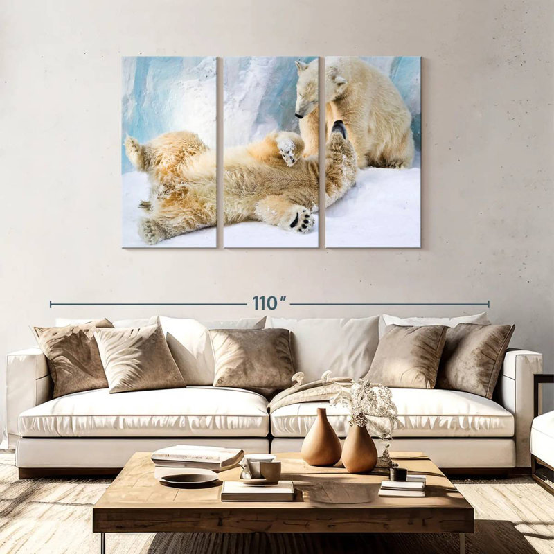 Brampt Polar Bears, 48" H x 74" W