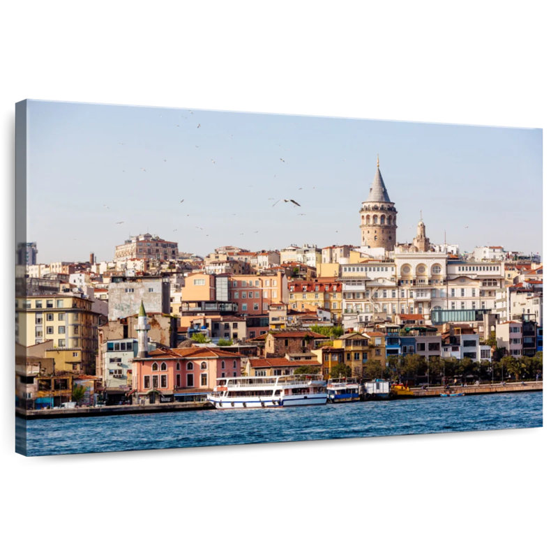 Nicci Skyline Of Bosphorous, 32" H x 48" W