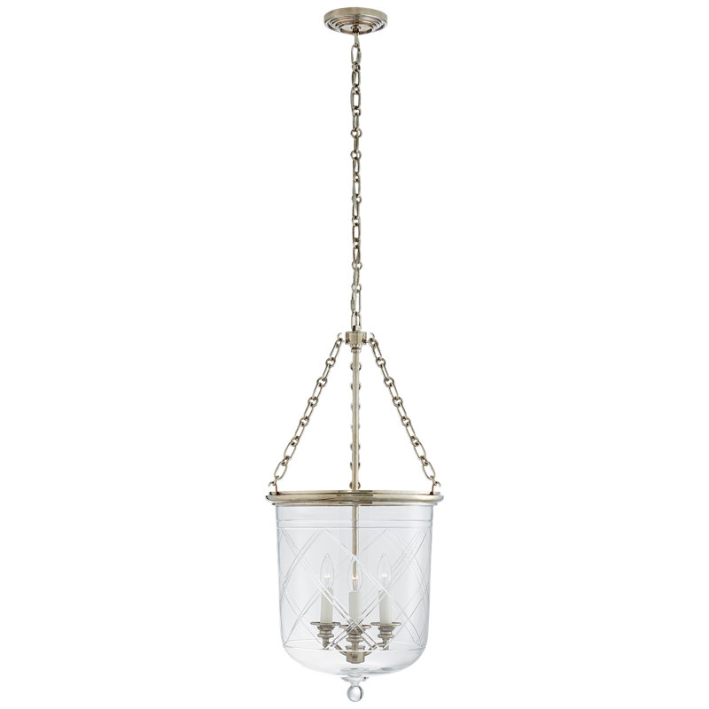 Ralph Lauren Cambridge 3 LIght Medium Pendant, Butler's Silver