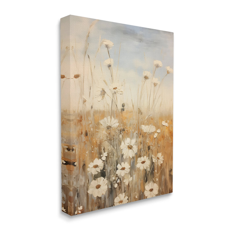«Daisy Meadow», reproduction d'art sur toile tendue, H 48 po x l 36 po