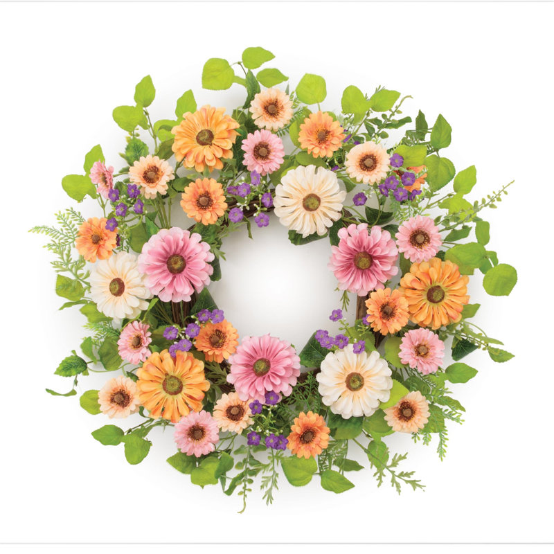 Couronne florale mixte Zinnia 24 po