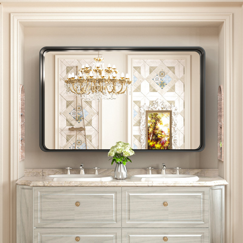 Miroir mural Brayner, Noir, 30 po x 48 po
