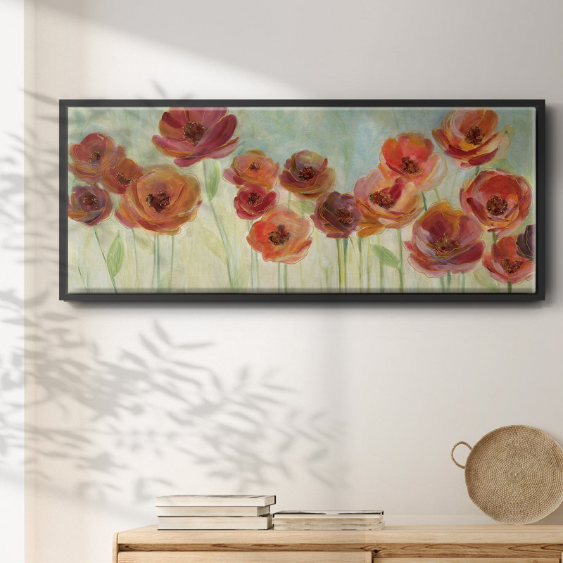 Meadow Poppies- Framed Canvas