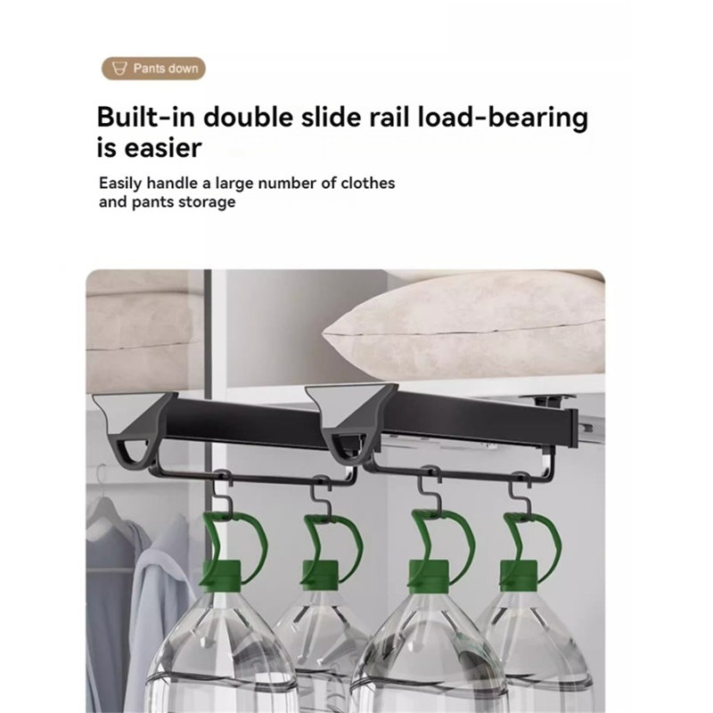 Extendable Trousers Rack With Slide Rail, 46 cm H x 30 cm W