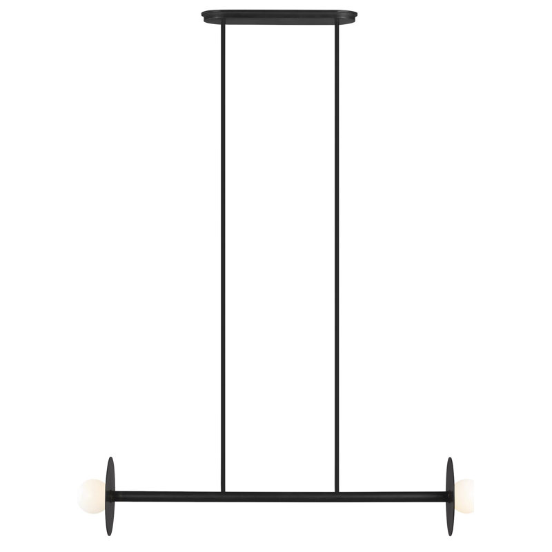 Fortney Gainsborough 2 - Light Kitchen Island Global Pendant by Kelly Wearstler, Midnight Black