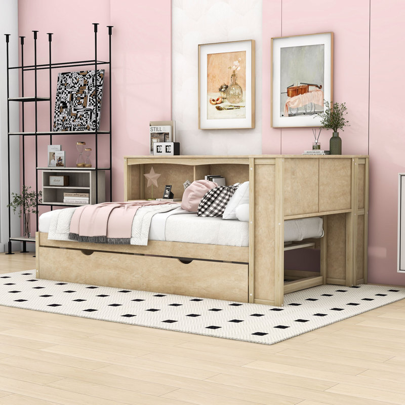 Herlef Twin Daybed with Trundle, Wood