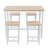 5PC Modern Kitchen Table with 4 Bar Stools,Bar Table Set,Metal Frame Dining Table Set-911979678