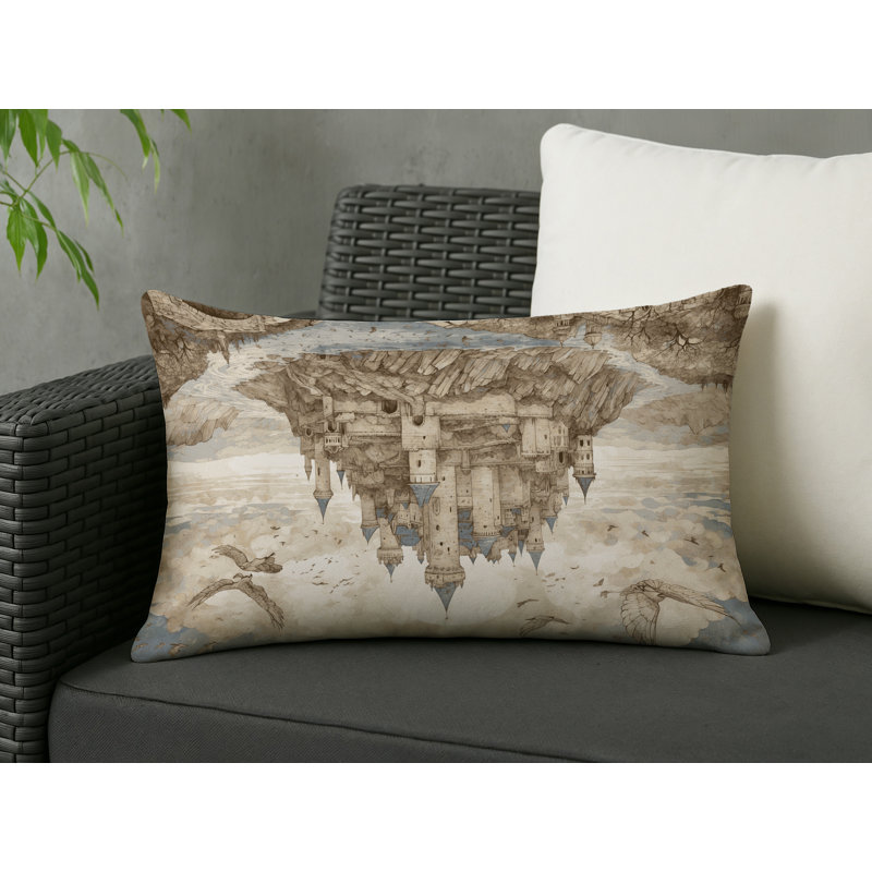 Twilight Keep Indoor And Outdoor Throw Pillow, Rectangle 14"H x 20"W